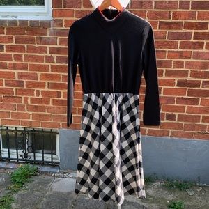 Jerrie Lurie Long Sleeve Checkered Dress